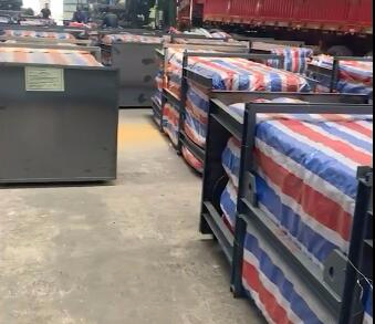 出口成品網架桿件打包待發